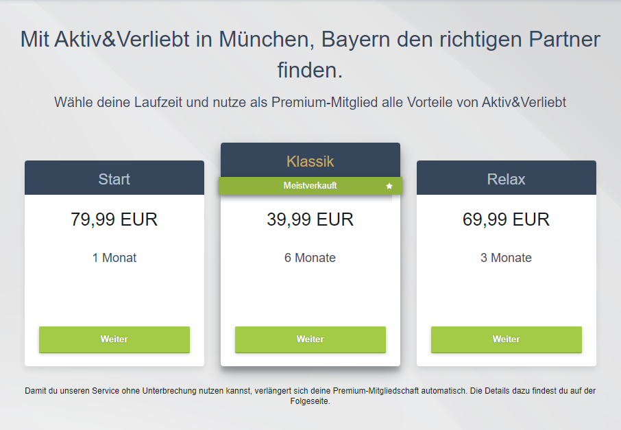 AktivundVerliebt Kosten