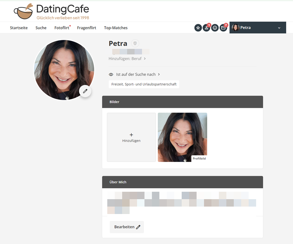 Dating Cafe Profil